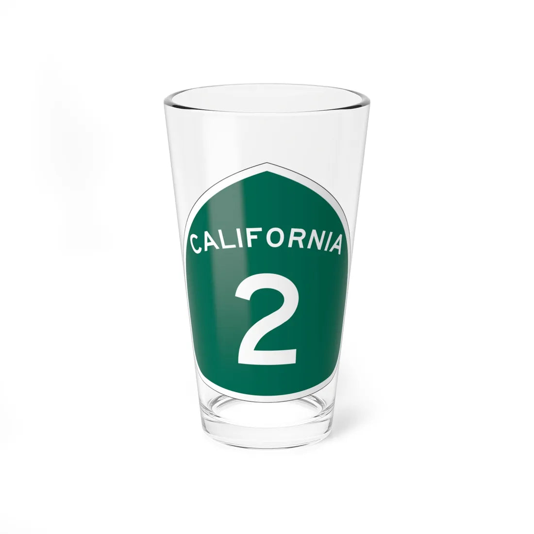 California 2 (California) (Road Sign) Pint Glass 16oz 16oz - Go Mug Yourself