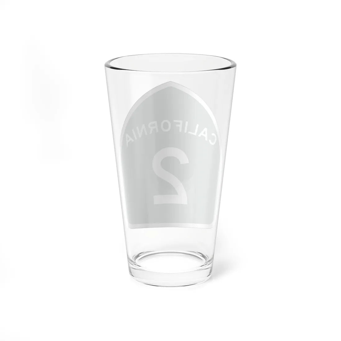 California 2 (California) (Road Sign) Pint Glass 16oz - Go Mug Yourself