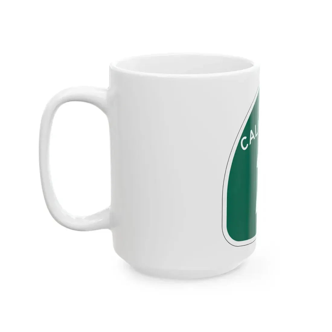 California 2 (California) (Road Sign) White Coffee Mug - Go Mug Yourself