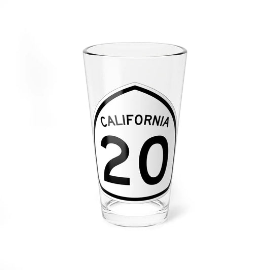 California 20 1957 (California) (Road Sign) Pint Glass 16oz 16oz - Go Mug Yourself