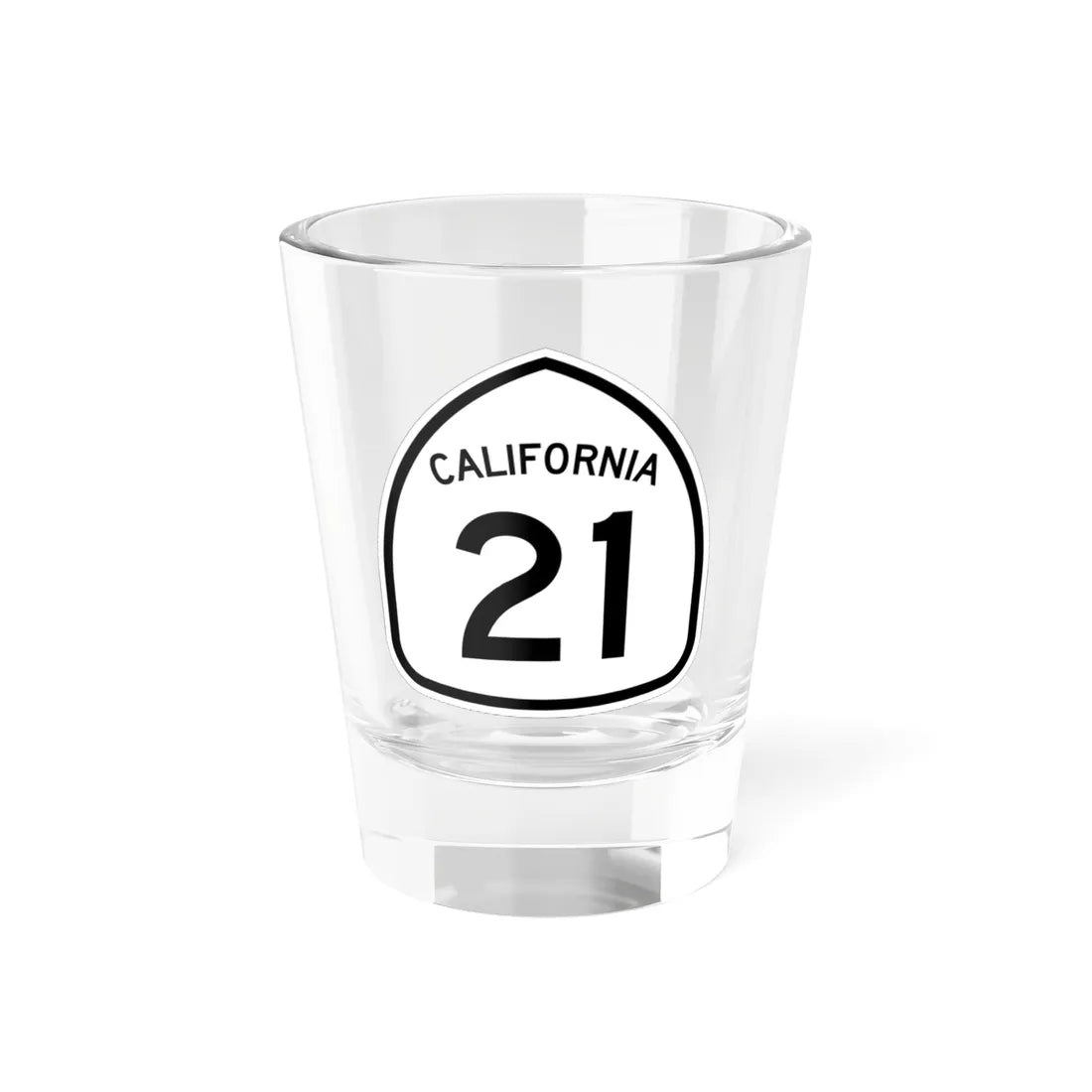 California 21 1957 (California) (Road Sign) Shot Glass 1.5oz 1.5oz - Go Mug Yourself