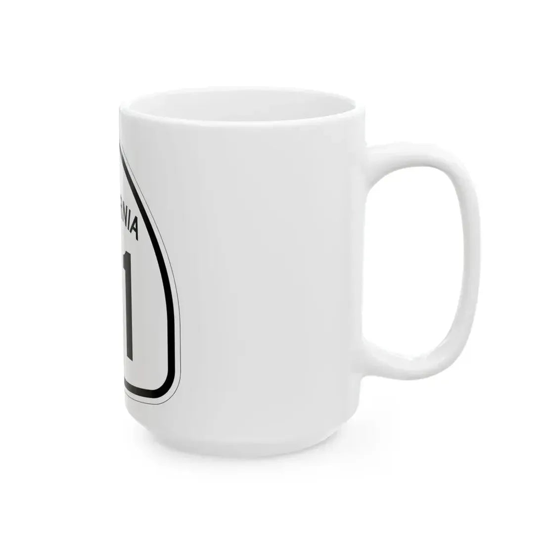 California 21 1957 (California) (Road Sign) White Coffee Mug - Go Mug Yourself