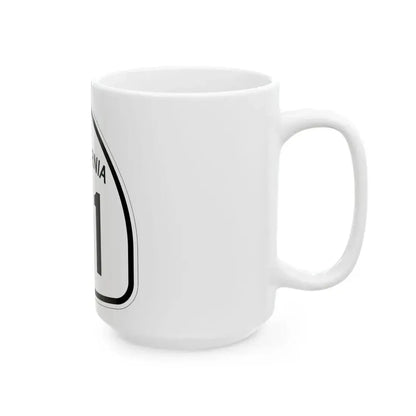 California 21 1957 (California) (Road Sign) White Coffee Mug - Go Mug Yourself