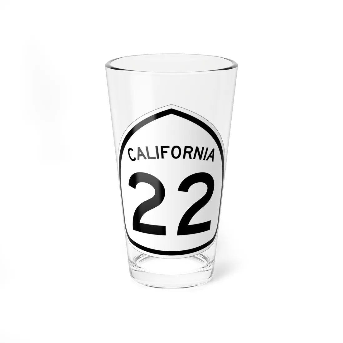 California 22 1957 (California) (Road Sign) Pint Glass 16oz 16oz - Go Mug Yourself
