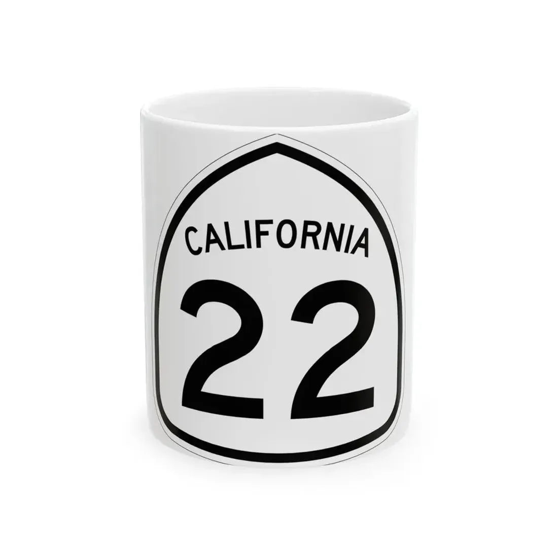 California 22 1957 (California) (Road Sign) White Coffee Mug 11oz - Go Mug Yourself