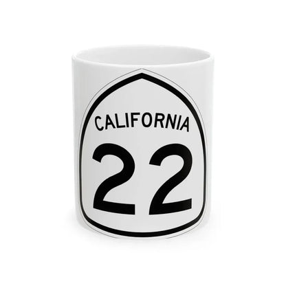 California 22 1957 (California) (Road Sign) White Coffee Mug 11oz - Go Mug Yourself