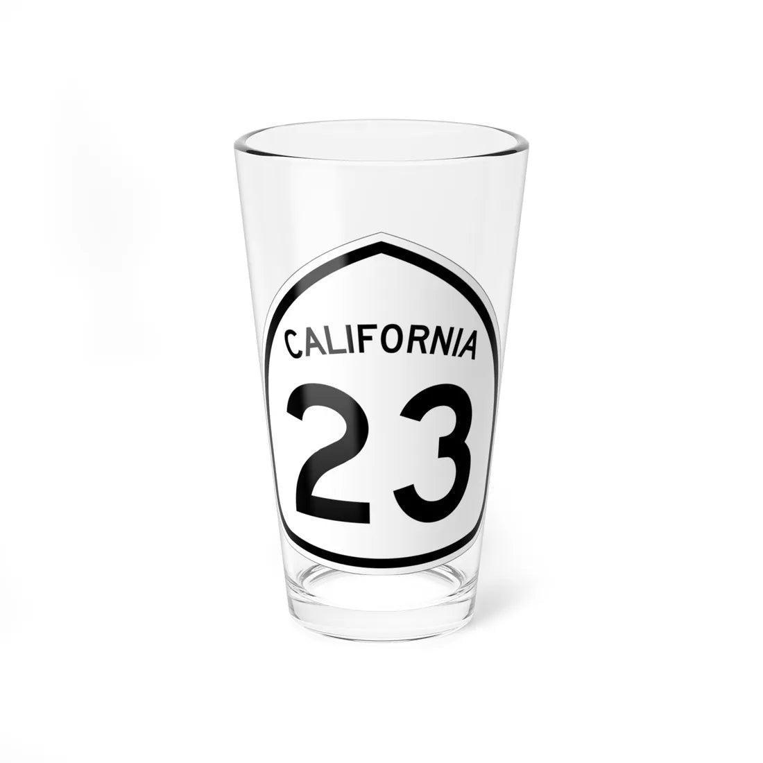 California 23 1957 (California) (Road Sign) Pint Glass 16oz 16oz - Go Mug Yourself