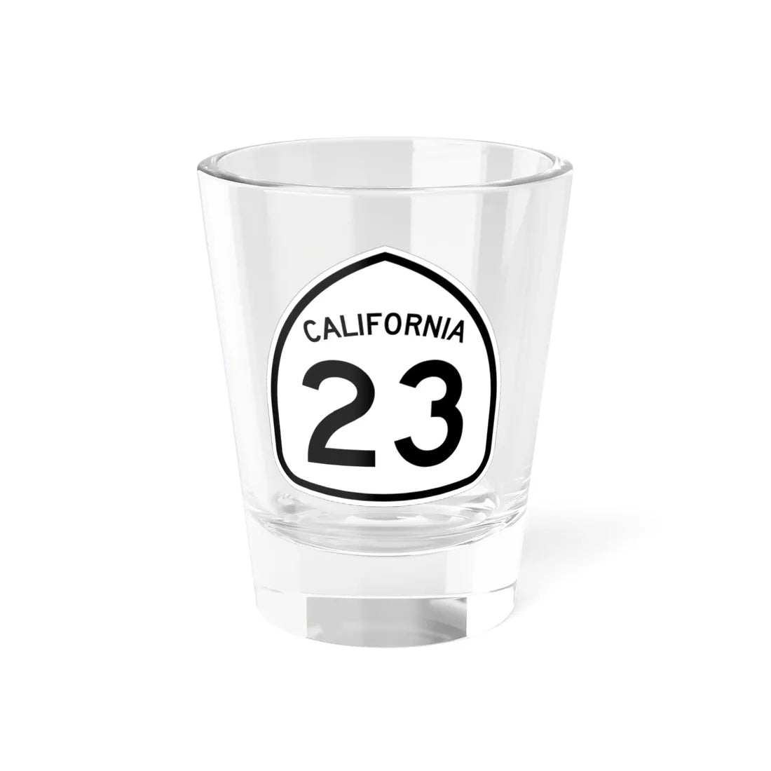 California 23 1957 (California) (Road Sign) Shot Glass 1.5oz 1.5oz - Go Mug Yourself