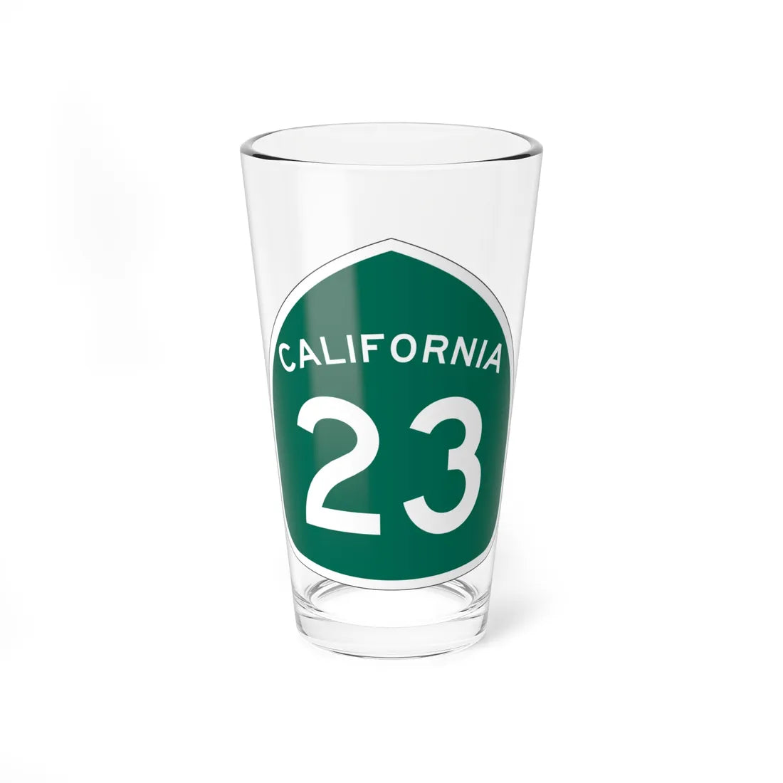 California 23 (California) (Road Sign) Pint Glass 16oz 16oz - Go Mug Yourself