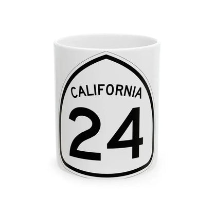 California 24 1957 (California) (Road Sign) White Coffee Mug 11oz - Go Mug Yourself