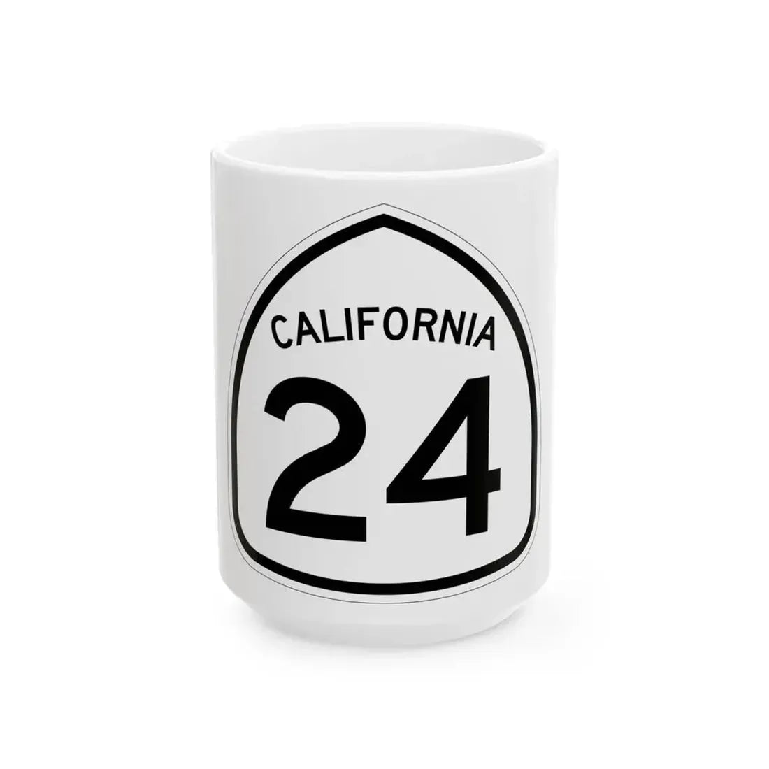 California 24 1957 (California) (Road Sign) White Coffee Mug 15oz - Go Mug Yourself