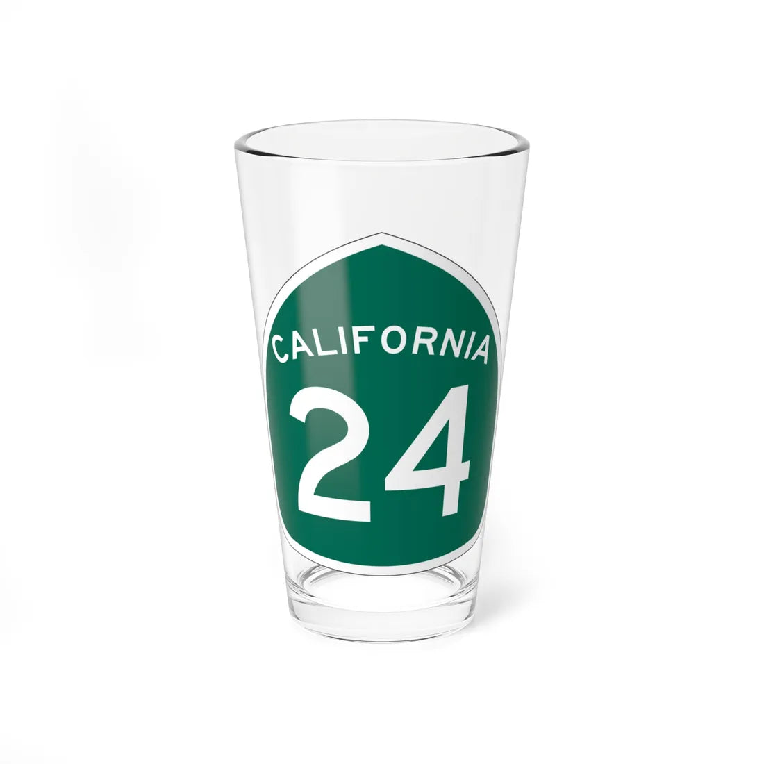 California 24 (California) (Road Sign) Pint Glass 16oz 16oz - Go Mug Yourself