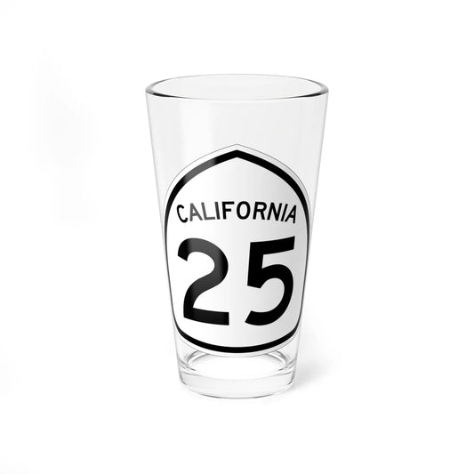 California 25 1957 (California) (Road Sign) Pint Glass 16oz 16oz - Go Mug Yourself