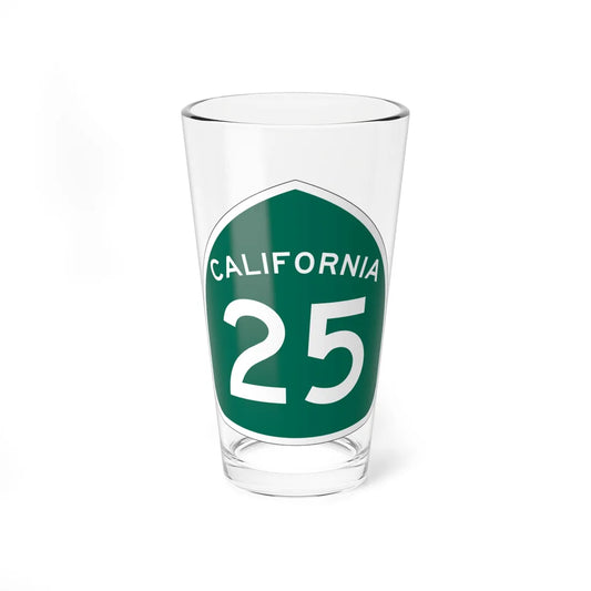 California 25 (California) (Road Sign) Pint Glass 16oz 16oz - Go Mug Yourself