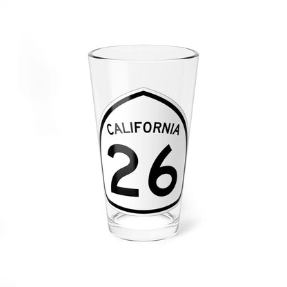 California 26 1957 (California) (Road Sign) Pint Glass 16oz 16oz - Go Mug Yourself