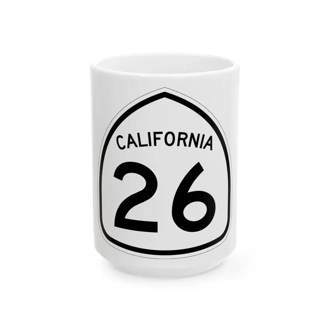 California 26 1957 (California) (Road Sign) White Coffee Mug 15oz - Go Mug Yourself