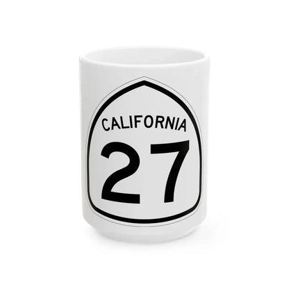 California 27 1957 (California) (Road Sign) White Coffee Mug 15oz - Go Mug Yourself