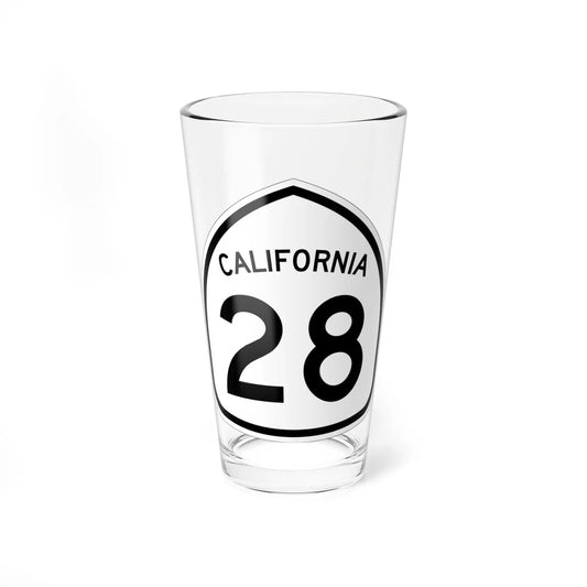 California 28 1957 (California) (Road Sign) Pint Glass 16oz 16oz - Go Mug Yourself