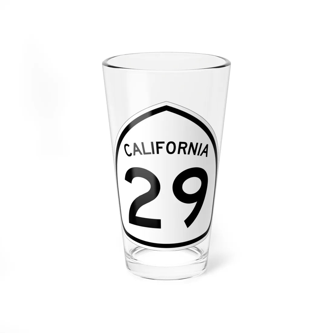 California 29 1957 (California) (Road Sign) Pint Glass 16oz 16oz - Go Mug Yourself