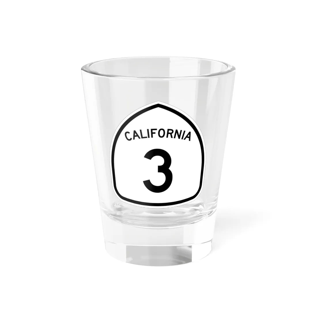 California 3 1957 (California) (Road Sign) Shot Glass 1.5oz 1.5oz - Go Mug Yourself