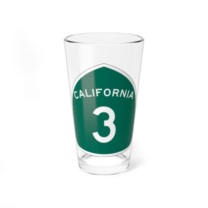 California 3 (California) (Road Sign) Pint Glass 16oz 16oz - Go Mug Yourself