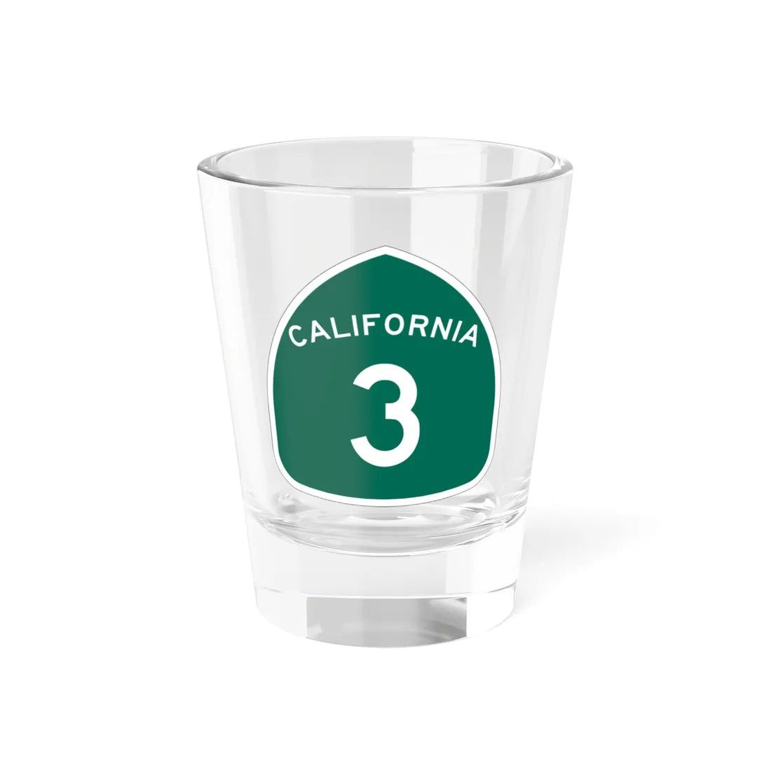 California 3 (California) (Road Sign) Shot Glass 1.5oz 1.5oz - Go Mug Yourself