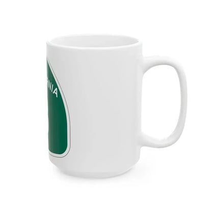 California 3 (California) (Road Sign) White Coffee Mug - Go Mug Yourself