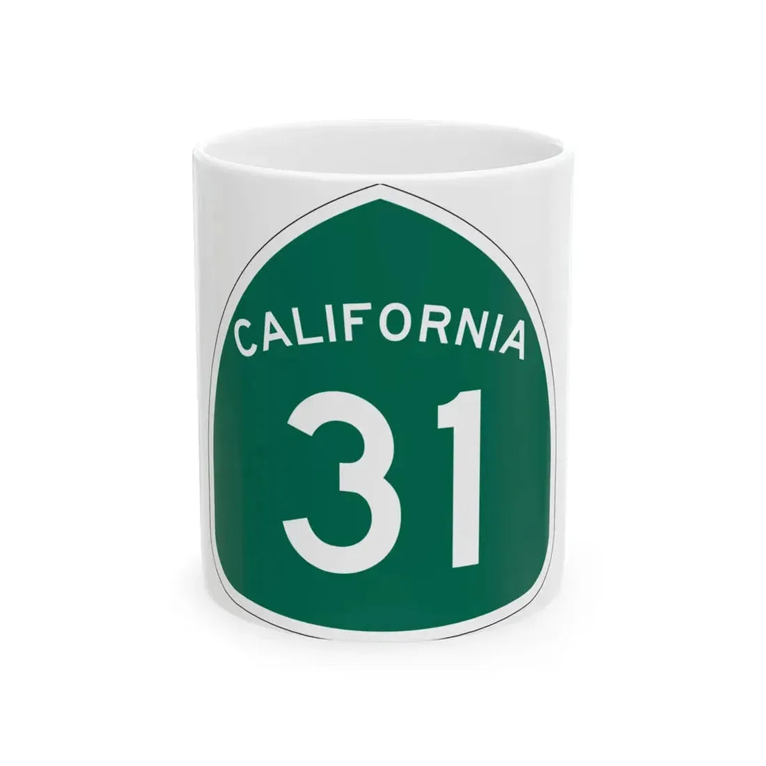 California 31 (California) (Road Sign) White Coffee Mug 11oz - Go Mug Yourself