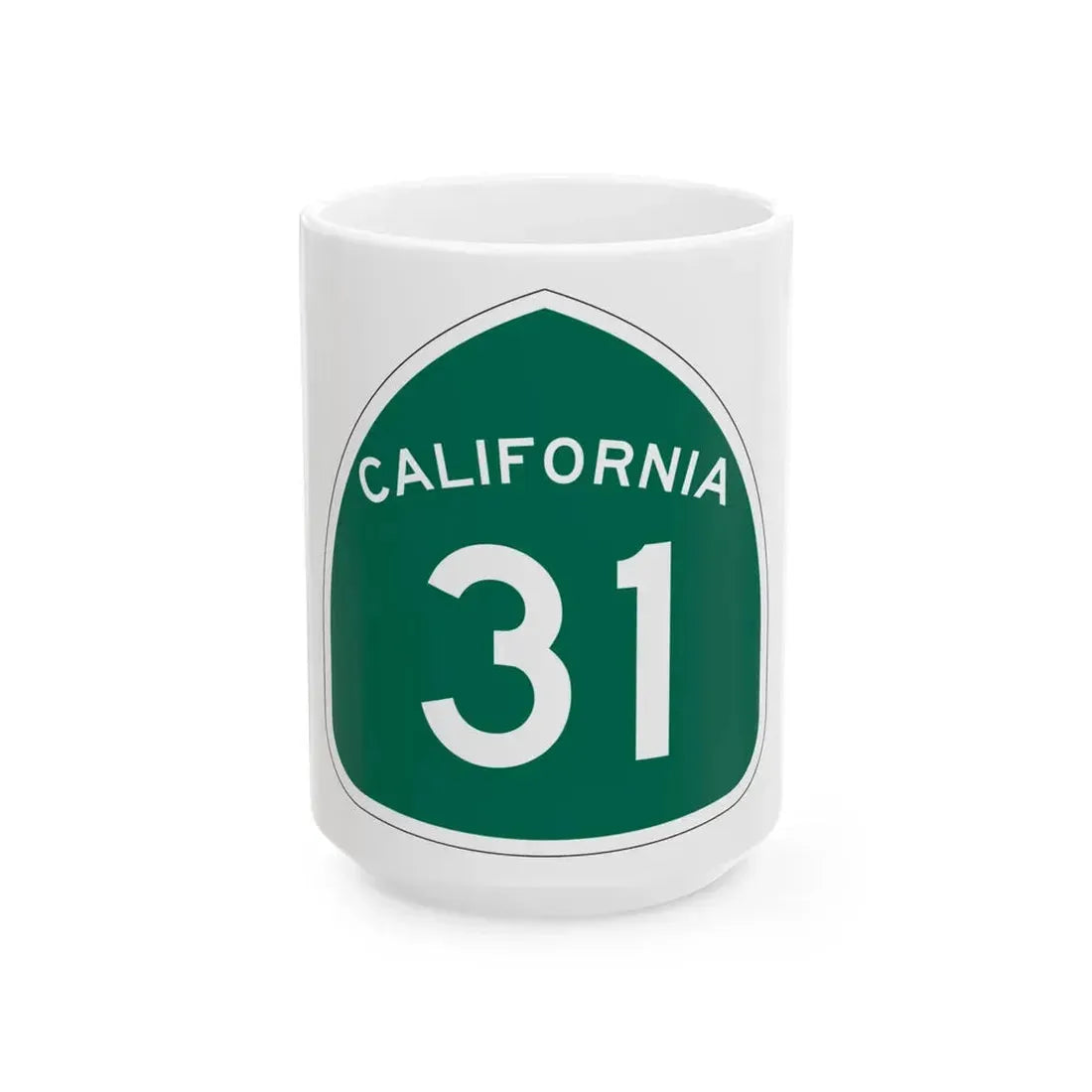 California 31 (California) (Road Sign) White Coffee Mug 15oz - Go Mug Yourself