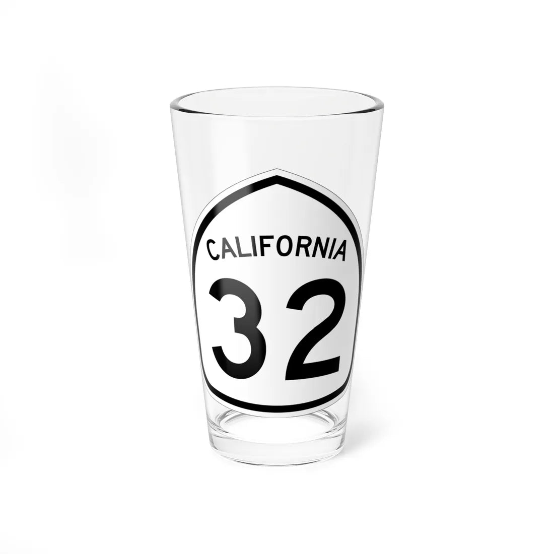 California 32 1957 (California) (Road Sign) Pint Glass 16oz 16oz - Go Mug Yourself