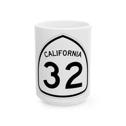 California 32 1957 (California) (Road Sign) White Coffee Mug 15oz - Go Mug Yourself