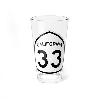California 33 1957 (California) (Road Sign) Pint Glass 16oz 16oz - Go Mug Yourself
