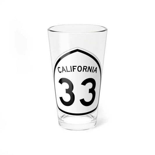California 33 1957 (California) (Road Sign) Pint Glass 16oz 16oz - Go Mug Yourself