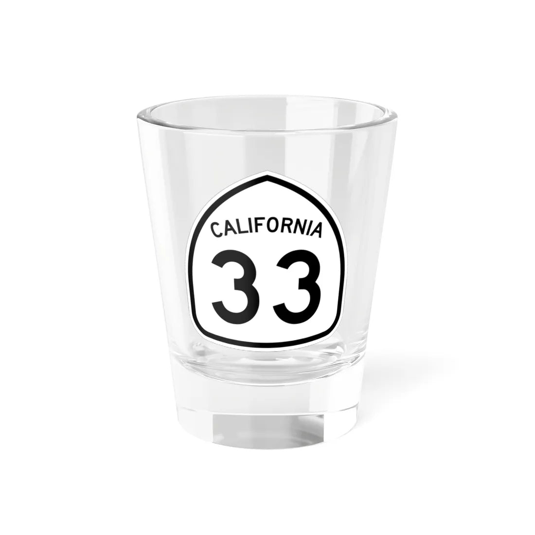 California 33 1957 (California) (Road Sign) Shot Glass 1.5oz 1.5oz - Go Mug Yourself