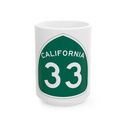 California 33 (California) (Road Sign) White Coffee Mug - Go Mug Yourself
