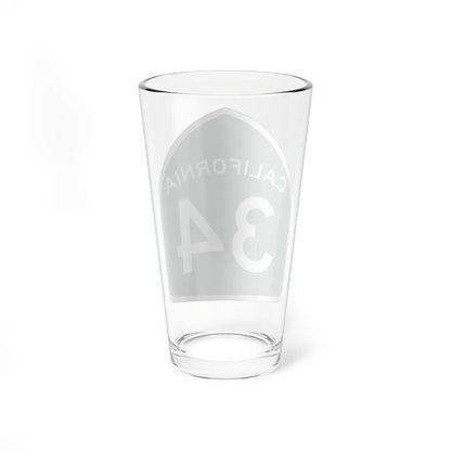 California 34 (California) (Road Sign) Pint Glass 16oz - Go Mug Yourself