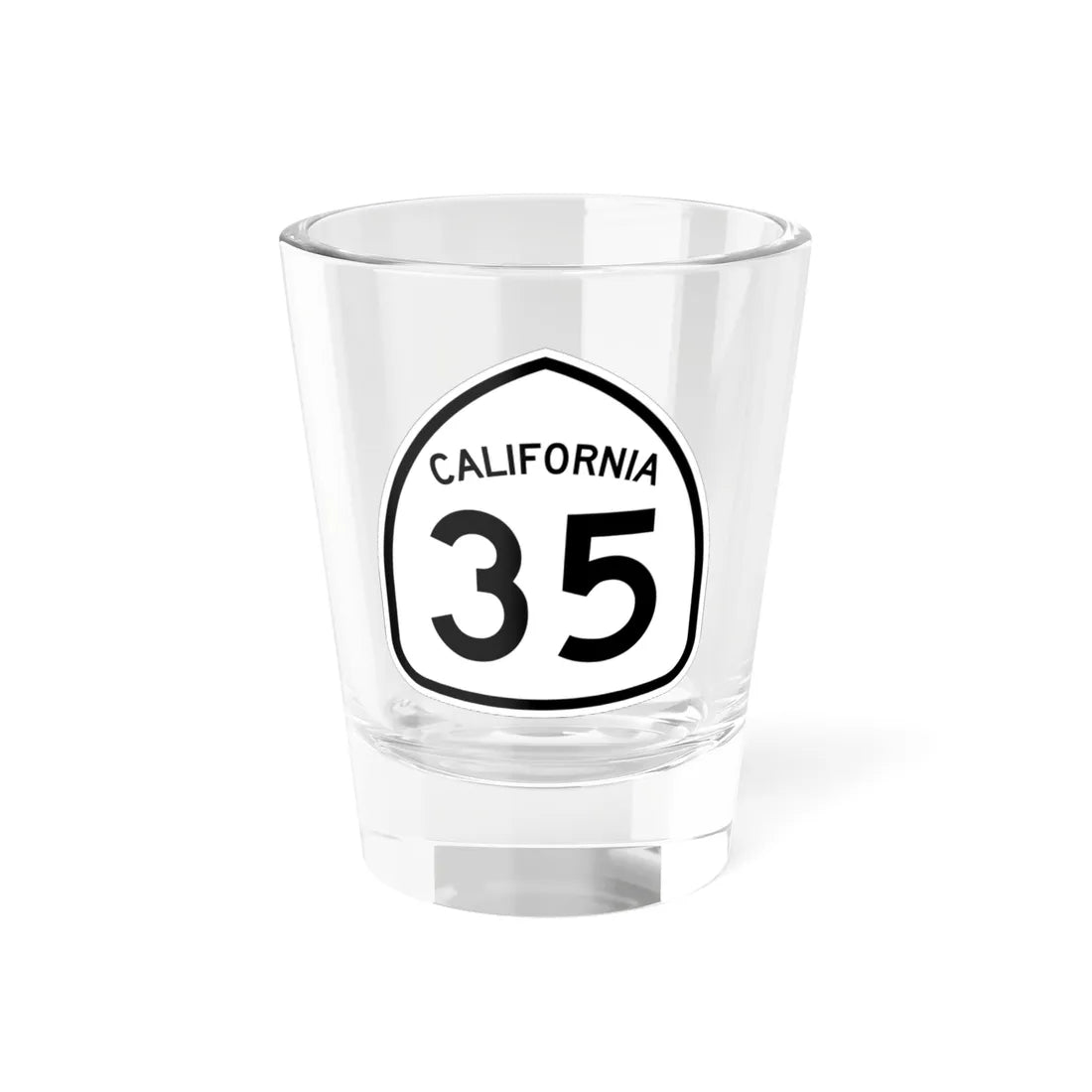 California 35 1957 (California) (Road Sign) Shot Glass 1.5oz 1.5oz - Go Mug Yourself