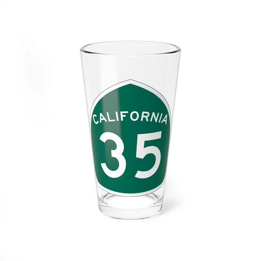 California 35 (California) (Road Sign) Pint Glass 16oz 16oz - Go Mug Yourself