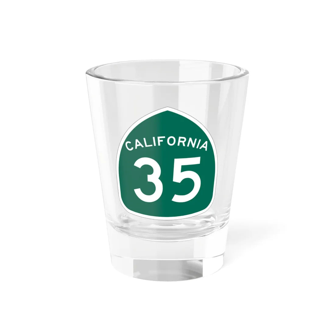 California 35 (California) (Road Sign) Shot Glass 1.5oz 1.5oz - Go Mug Yourself