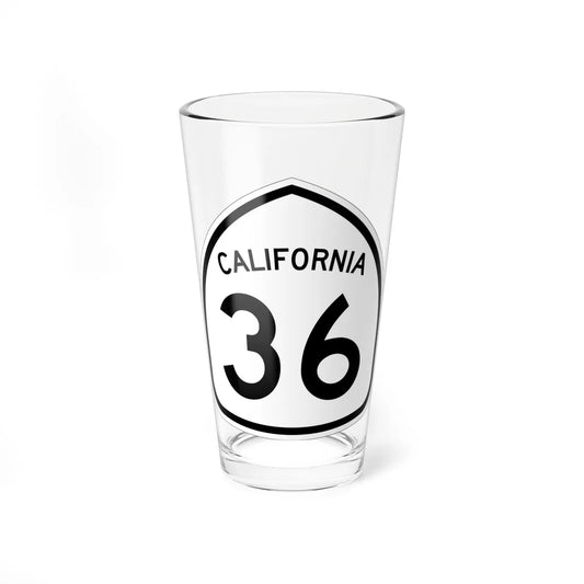 California 36 1957 (California) (Road Sign) Pint Glass 16oz 16oz - Go Mug Yourself