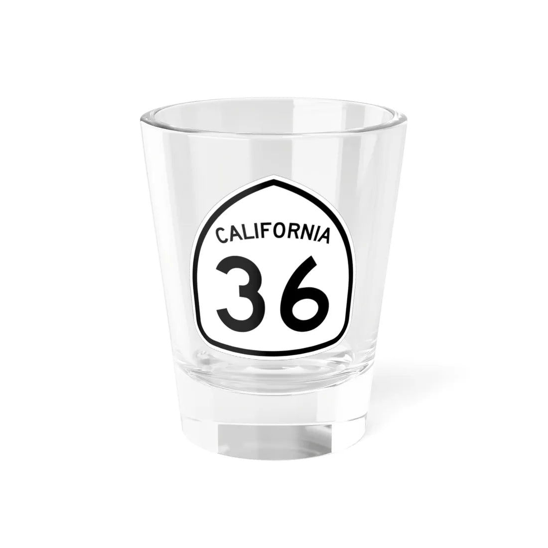 California 36 1957 (California) (Road Sign) Shot Glass 1.5oz 1.5oz - Go Mug Yourself