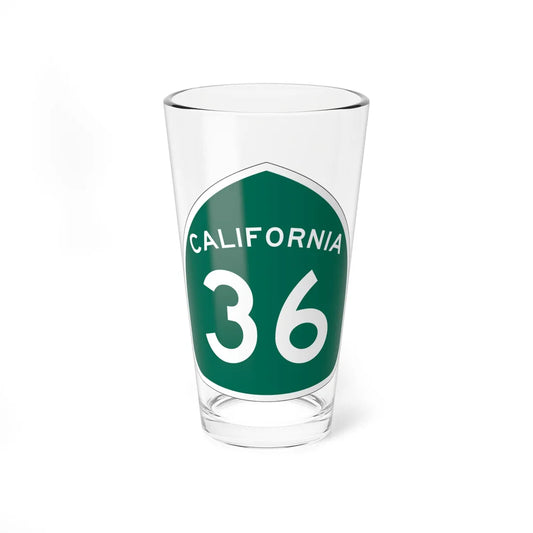 California 36 (California) (Road Sign) Pint Glass 16oz 16oz - Go Mug Yourself