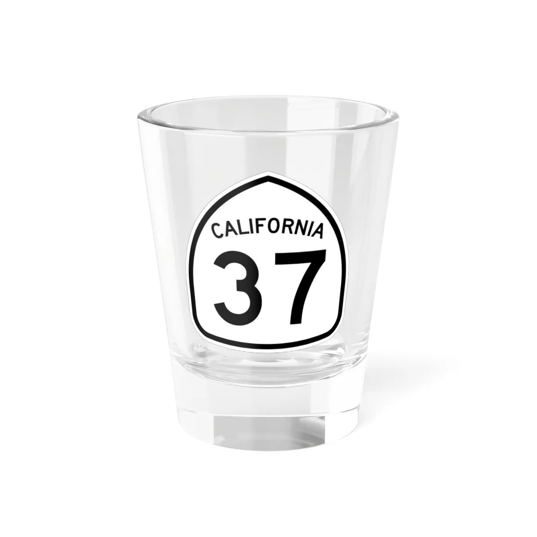 California 37 1957 (California) (Road Sign) Shot Glass 1.5oz 1.5oz - Go Mug Yourself