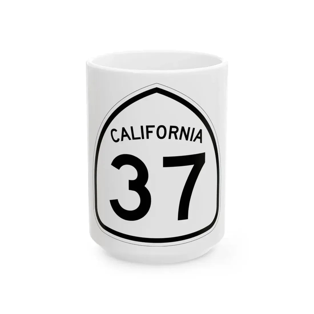 California 37 1957 (California) (Road Sign) White Coffee Mug 15oz - Go Mug Yourself