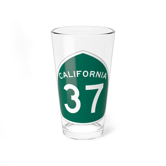 California 37 (California) (Road Sign) Pint Glass 16oz 16oz - Go Mug Yourself