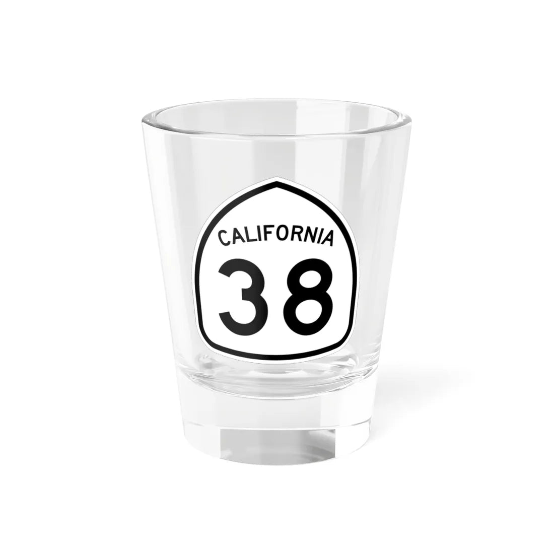 California 38 1957 (California) (Road Sign) Shot Glass 1.5oz 1.5oz - Go Mug Yourself