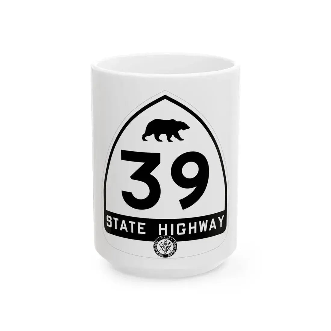California 39 1948 (California) (Road Sign) White Coffee Mug 15oz - Go Mug Yourself