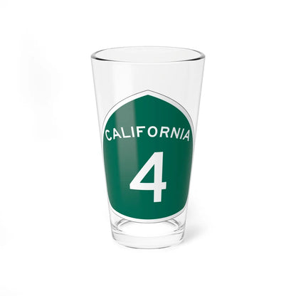 California 4 (California) (Road Sign) Pint Glass 16oz 16oz - Go Mug Yourself