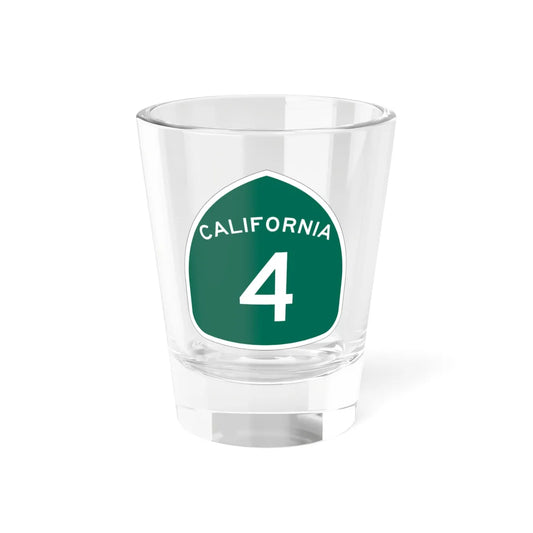 California 4 (California) (Road Sign) Shot Glass 1.5oz 1.5oz - Go Mug Yourself