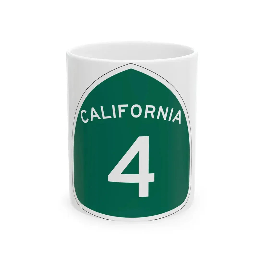 California 4 (California) (Road Sign) White Coffee Mug 11oz - Go Mug Yourself